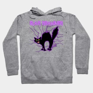 Funny Crazy Cat Iron Meowden Hoodie